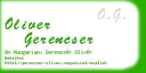 oliver gerencser business card